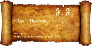 Hügel Herman névjegykártya