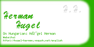 herman hugel business card